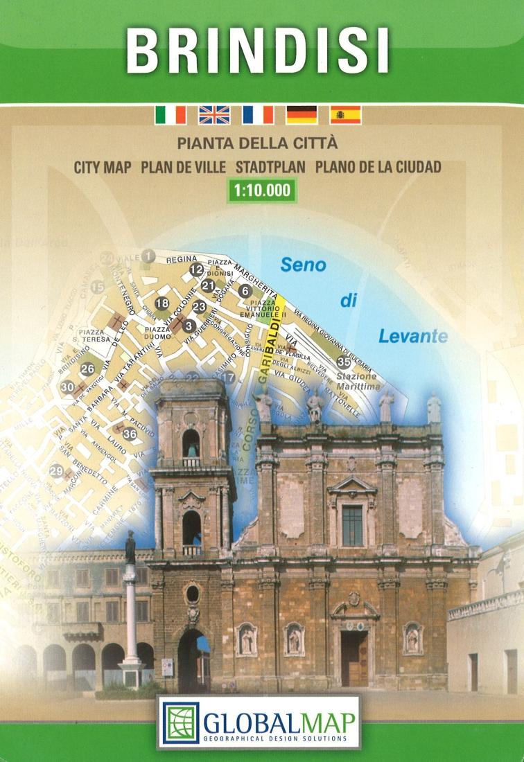 Brindisi : pianta della citta : city map : plan de ville : stadtplan : plano de la ciudad