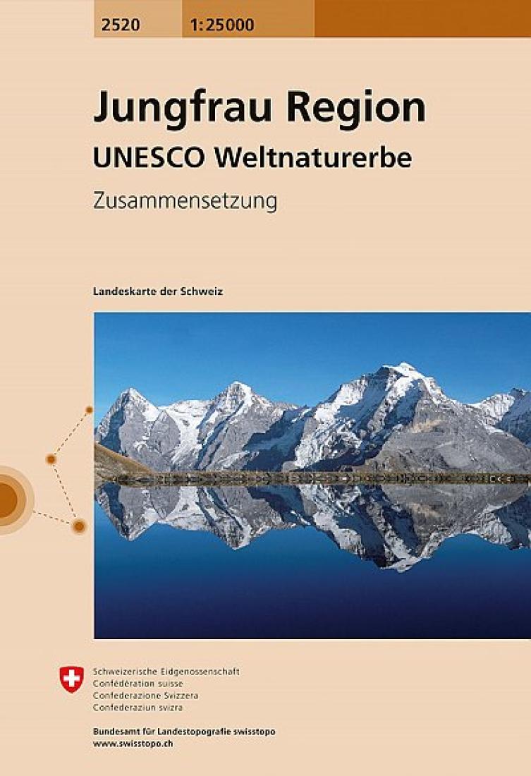 Jungfrau Region, UNESCO Weltnaturebe : Switzerland 1:25,000 Topographic Map #2520