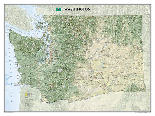 Washington Classic Wall Map