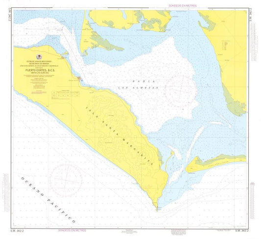 PUERTO CORTES, B. C. S. (BAHIA LAS ALMEJAS) - 342.2 - Mexico Nautical Charts by SEMAR