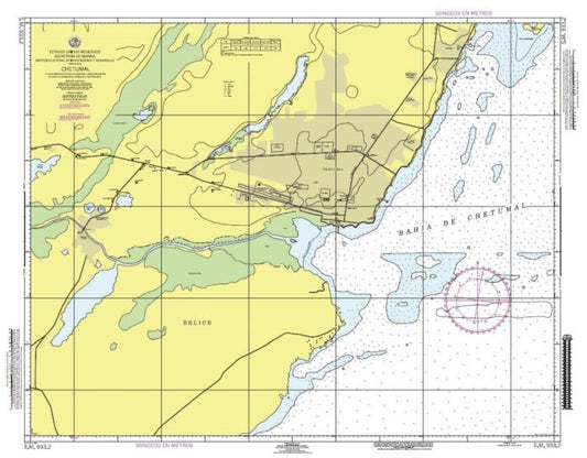 CHETUMAL - 933.2 - Mexico Nautical Charts by SEMAR
