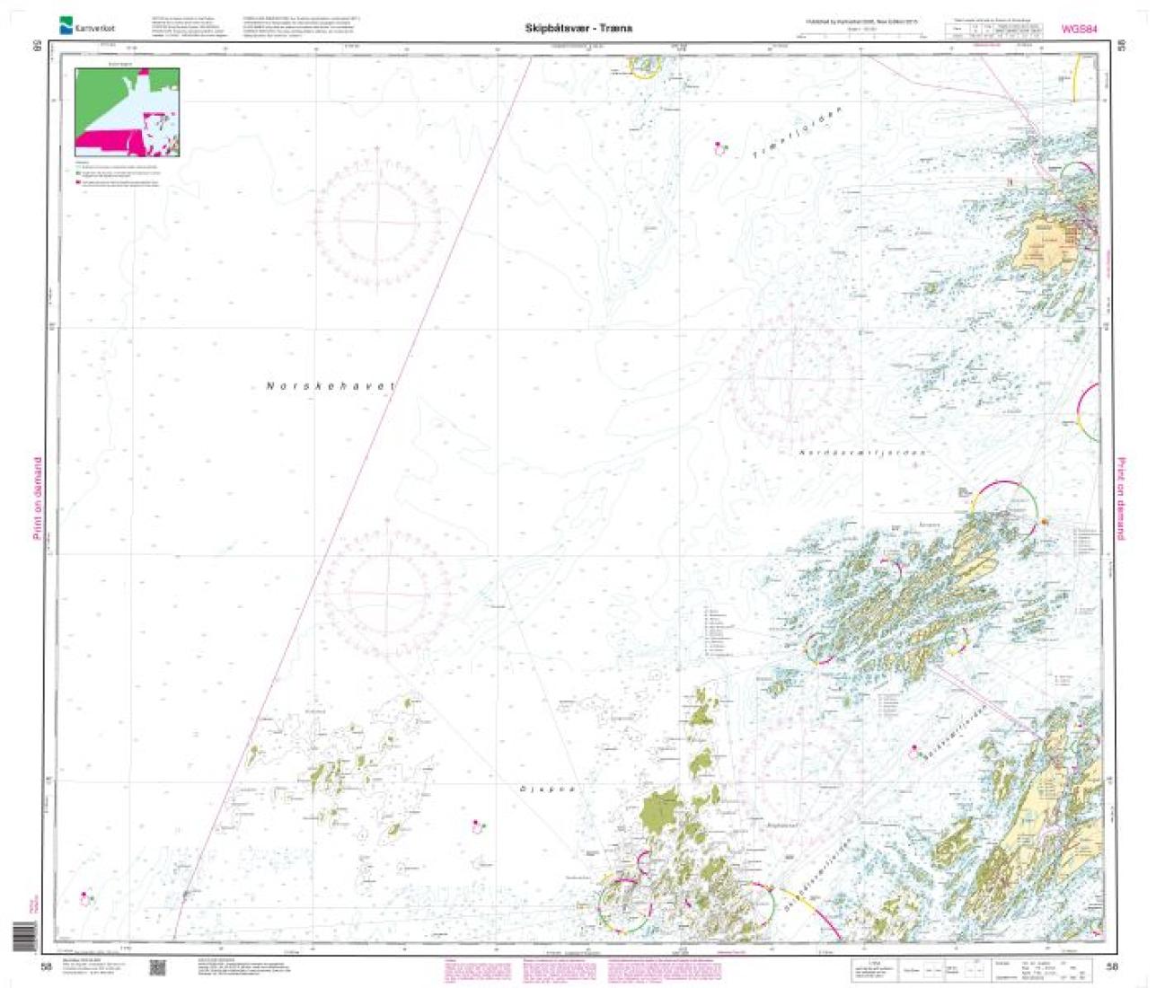 Skipbåtsvær - Træna - 58 - Norway Kartverket Nautical Charts