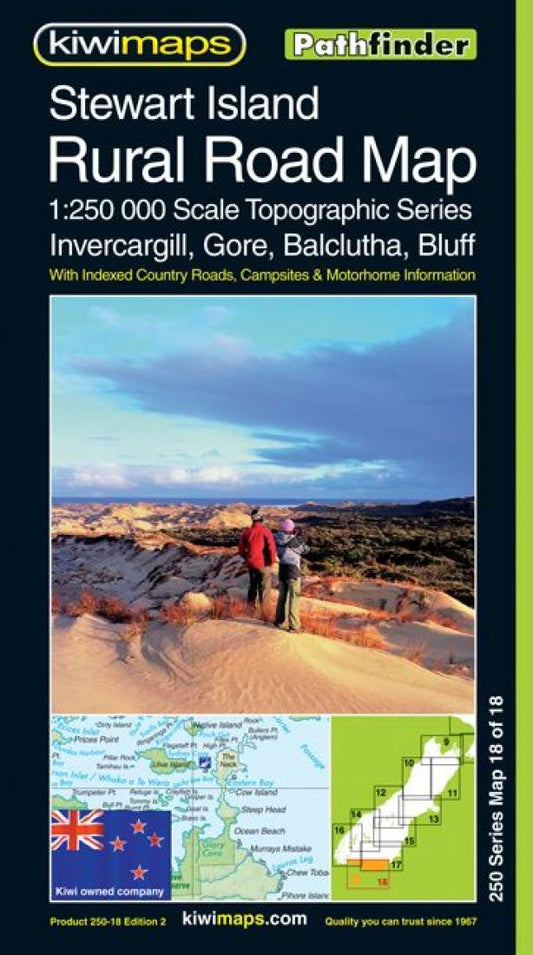 Stewart Island : rural road map : 1:250,000 scale topographic series : Invercargill, Gore, Balclutha, Bluff