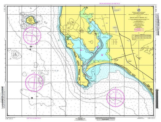 BAHÍA SANTA MARIA, B. C. - 121.1 - Mexico Nautical Charts by SEMAR