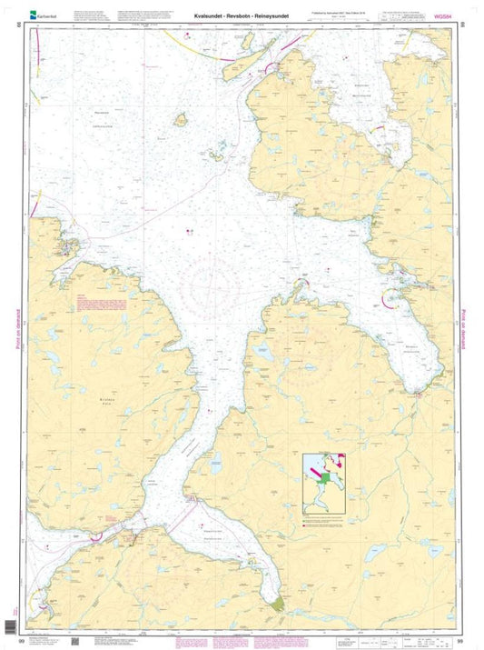 Kvalsundet - Revsbotn - Reinøysundet - 99 - Norway Kartverket Nautical Charts