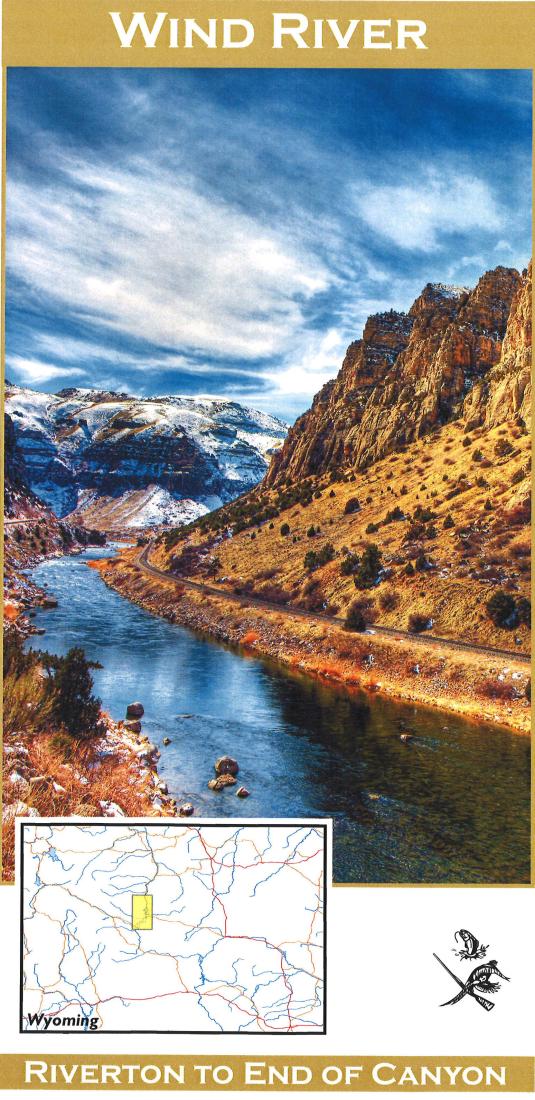 Wind River Canyon 11×17 fold out Fishing Map