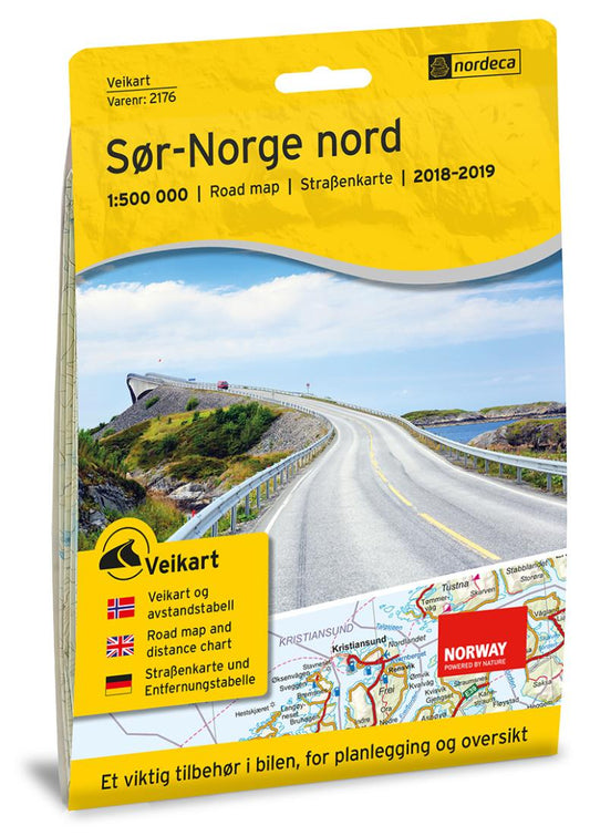 South-Norway North (Veikart Sør-Norge Nord) Road Map