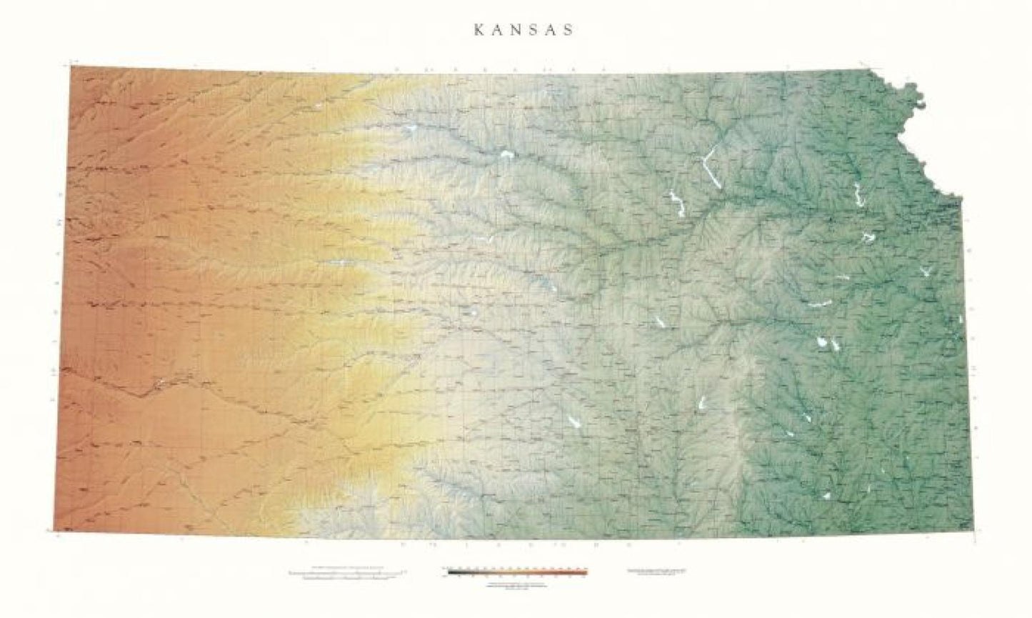 Kansas [Physical, 35x58]