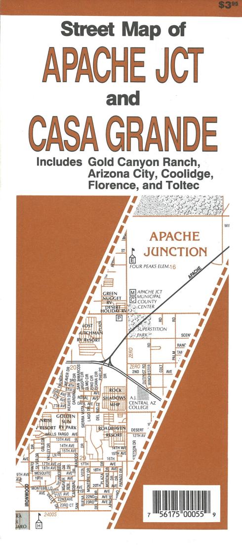 Street map of : Apache Jct : and : Casa Grande