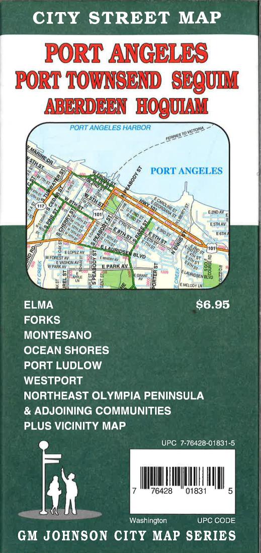 Port Angeles, Port Townsend, Sequim, Aberdeen and Hoquiam, Washington City Street Map