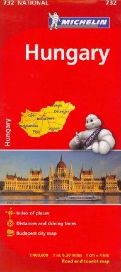 Hungary 1:400,000 : road and tourist map