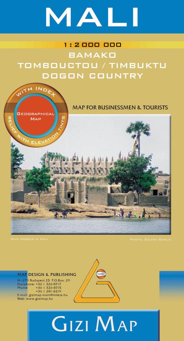 Mali : 1:2,000,000 : Bamako : Tombouctou/Timbuktu : Dogon country : geographical map