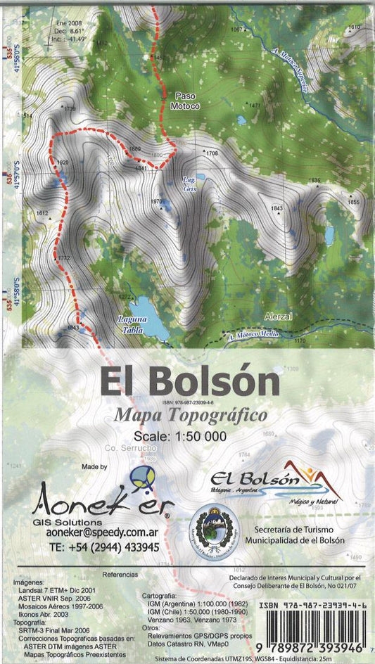 El Bolson detailed map