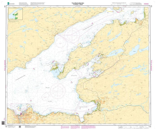 Trondheimsfjorden, Trondheim-Skogn - 130 - Norway Kartverket Nautical Charts
