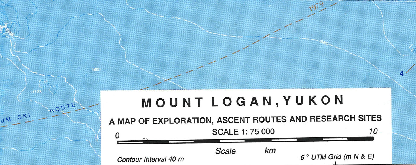 Mount Logan: A Map of Exploration, Ascent Routes and Research Sites