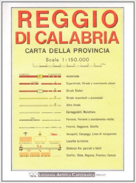 Reggio di Calabria : carta della provincia : scala 1:150.000