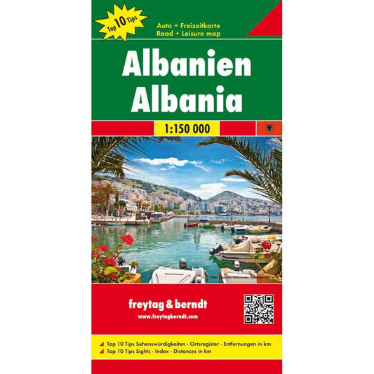Albanien : Auto + Freizeitkarte : 1:150 000 = Albania : Road + Leisure map : 1:150 000