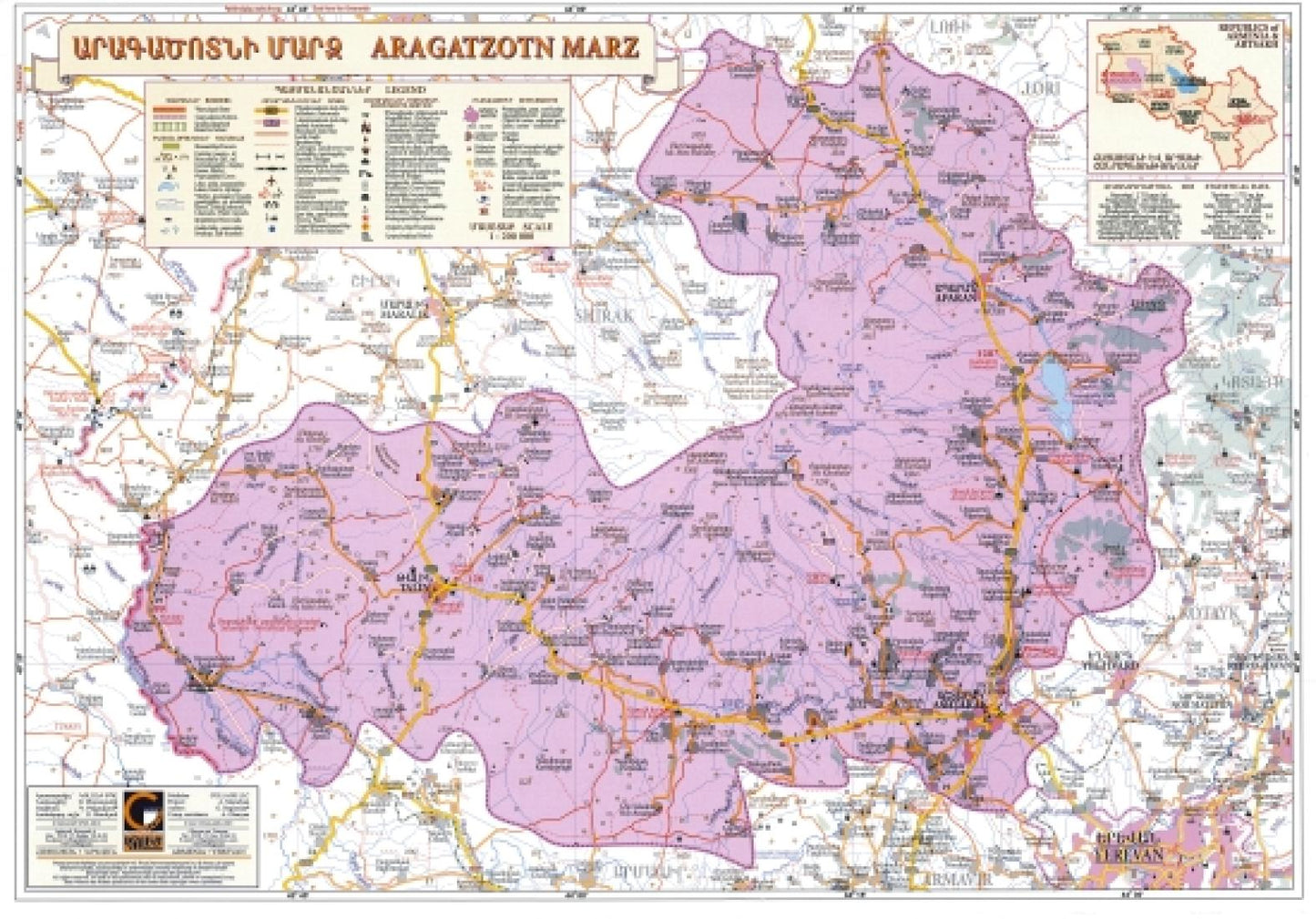 Aragatzotn Mars, Armenia : Regional Map