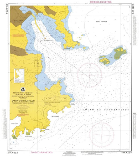 SANTA CRUZ, HUATULCO - 622.5 - Mexico Nautical Charts by SEMAR