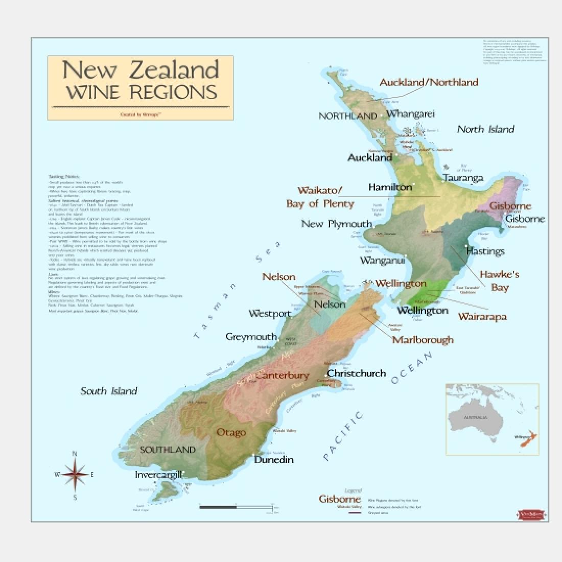 New Zealand wine regions [23x23]