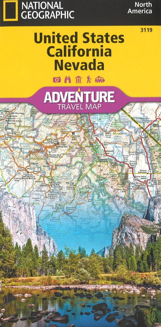 U.S. California, Nevada Adventure Map (3119)