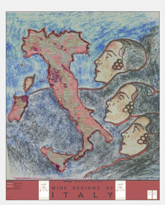 Wine regions of Italy : artisan series [Tre Donne 34x28]