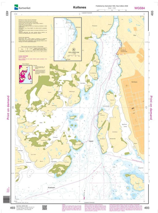 Kollsnes - 493 - Norway Kartverket Nautical Charts