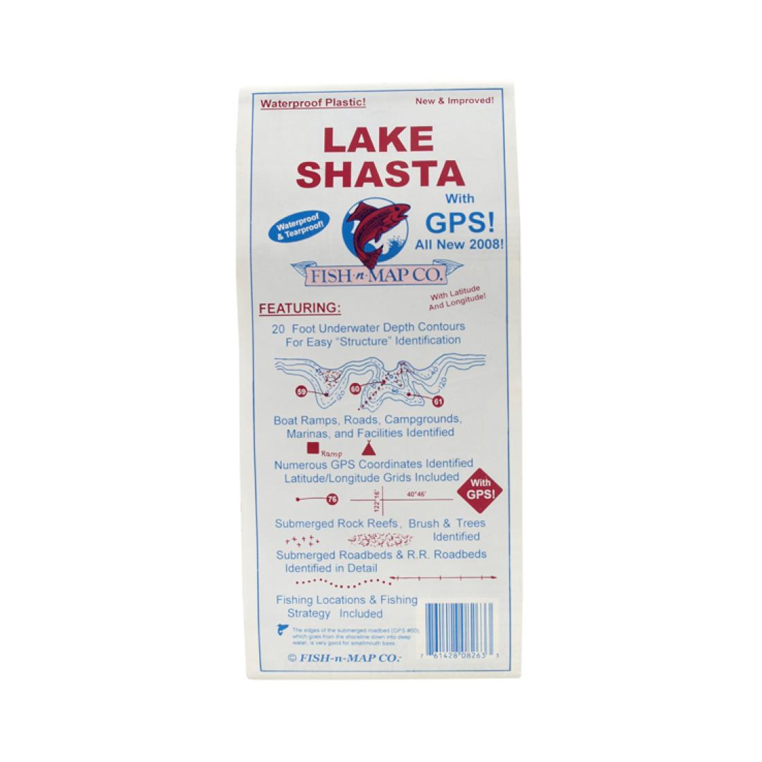 Lake Shasta Fishing Map