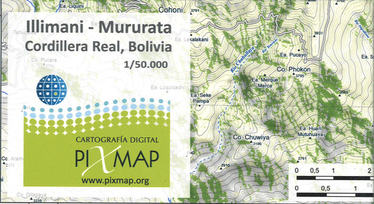 Mururati-Illimani hiking/topographic map