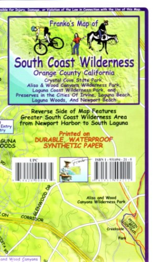 Franko's trail map of the South Coast Wilderness : Orange County California