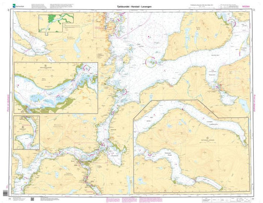 Tjeldsundet - Harstad - Lavangen - 77 - Norway Kartverket Nautical Charts