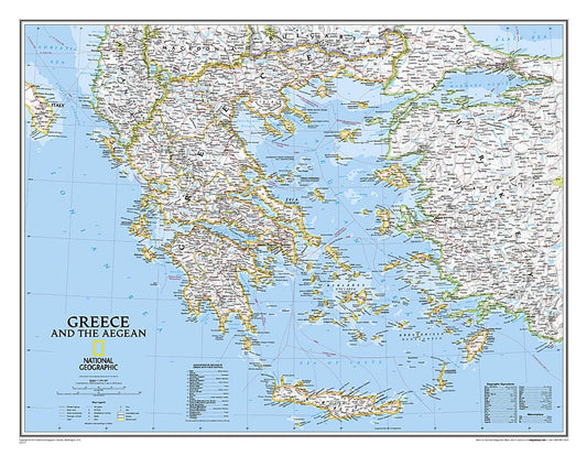 Greece and the Aegean : political map