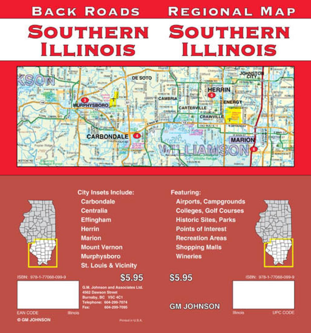 Southern Illinois : regional map = Southern Illinois : back roads