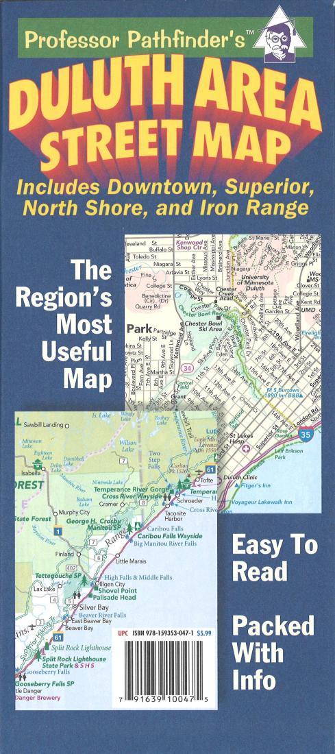 Duluth area street map : includes downtown, Superior, North Shore, and Iron Range