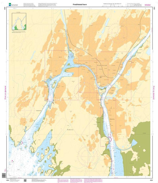 Fredrikstad havn - 464 - Norway Kartverket Nautical Charts