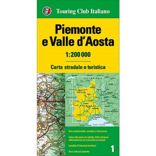 Piedmont and Valle d'Aosta, Italy Map