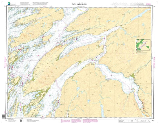 Vefsen- og Leirfjorden - 57 - Norway Kartverket Nautical Charts