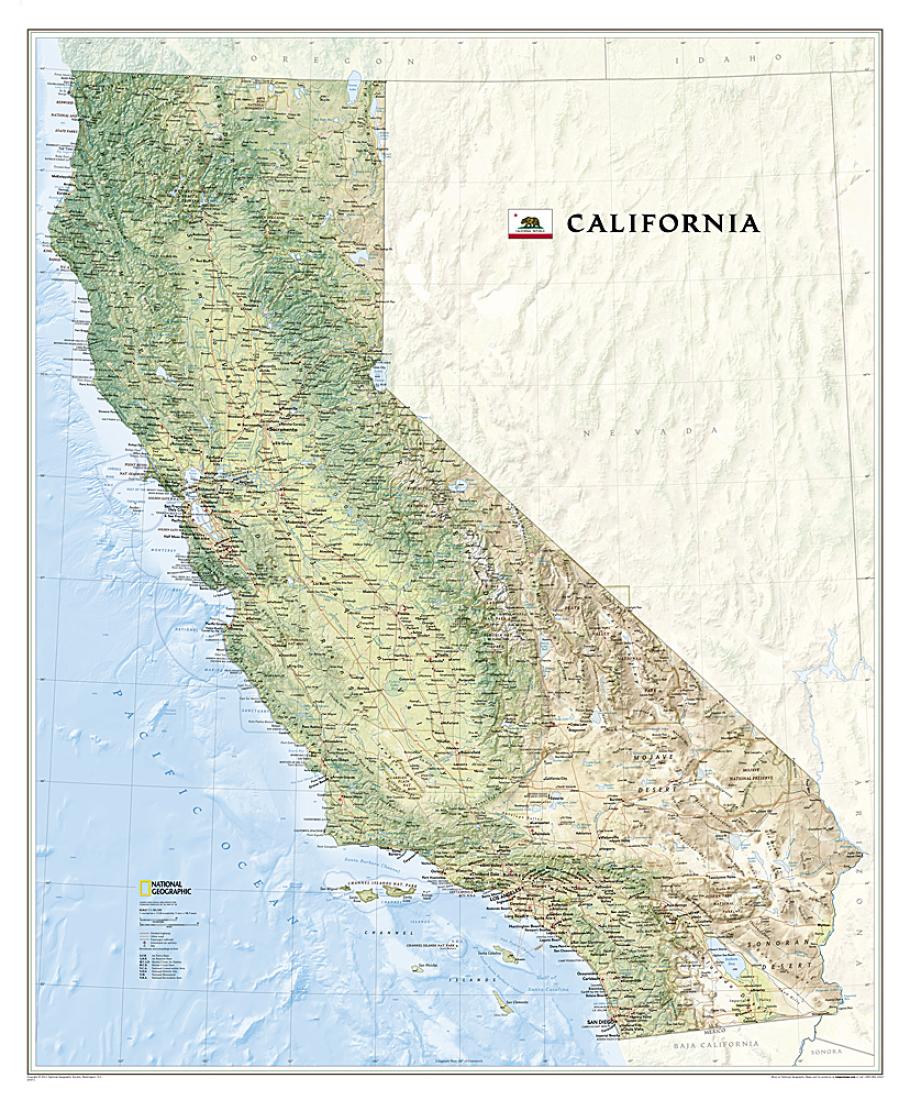 California Map [Tubed]