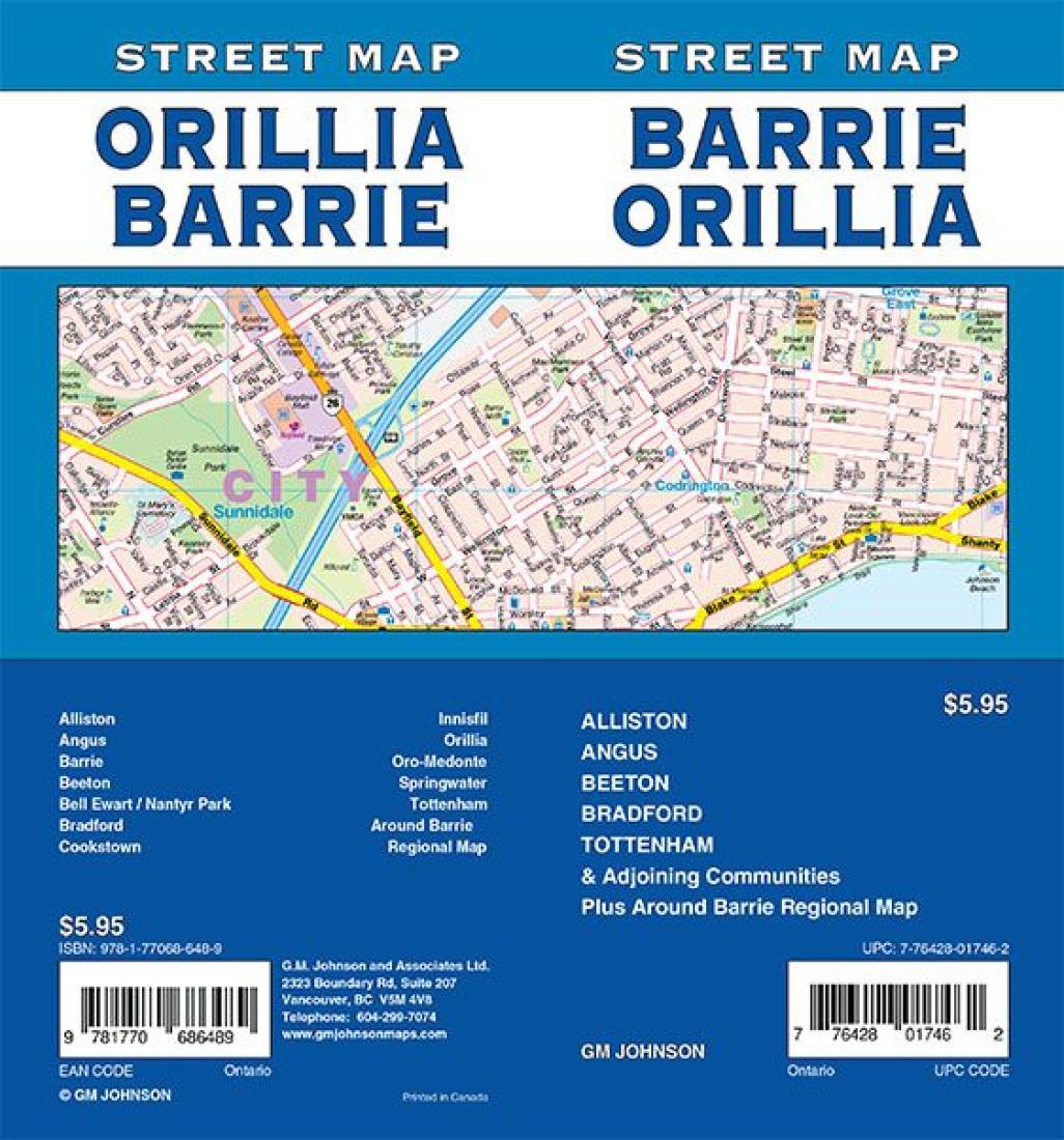 Barrie / Orillia, Ontario Street Map