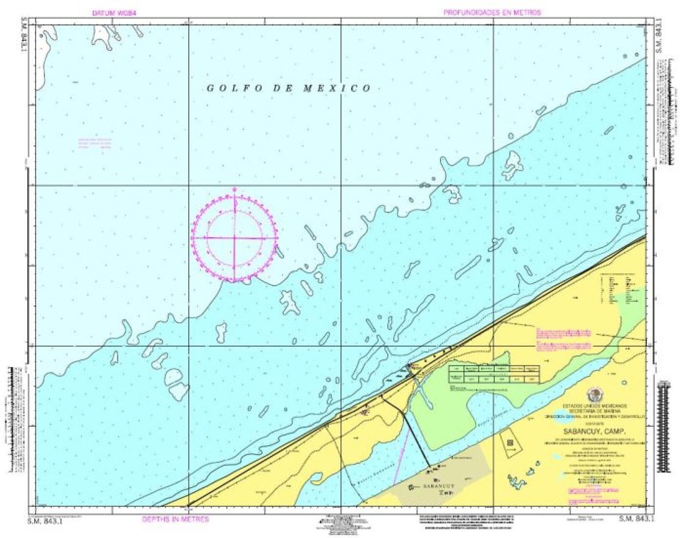 SABANCUY, CAMP. - 843.1 - Mexico Nautical Charts by SEMAR