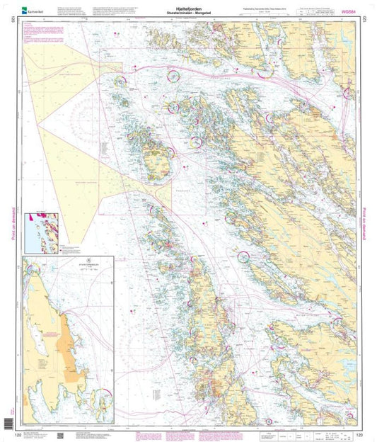 Hjeltefjorden. Stureterminalen - Mongstad - 120 - Norway Kartverket Nautical Charts