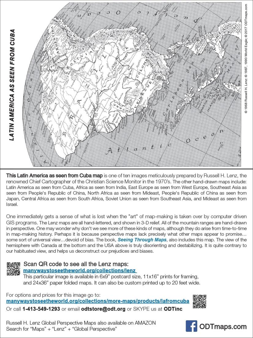 Latin America as seen from Cuba, 6x9" cards in a 25 pack