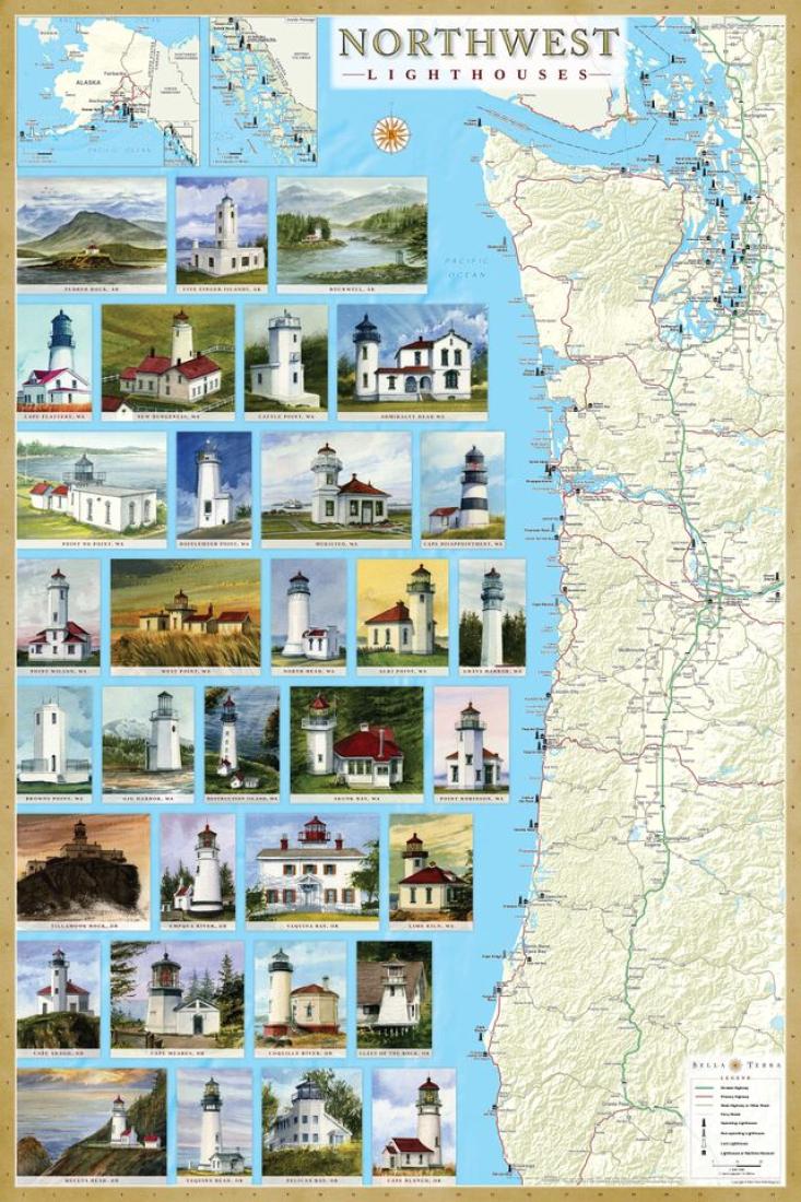 Northwest lighthouses : laminated