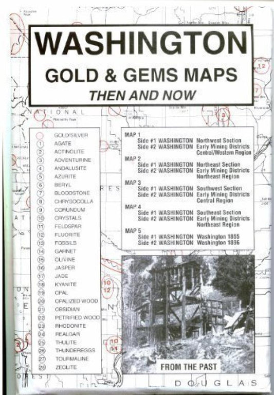 Washington, Gold and Gems, 5-Map Set, Then and Now