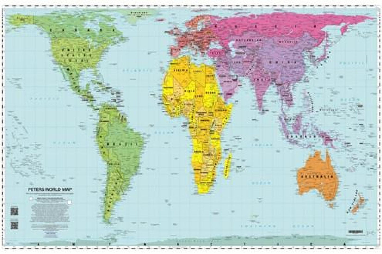 Peters Map 24 x 36 paper, rolled and laminated