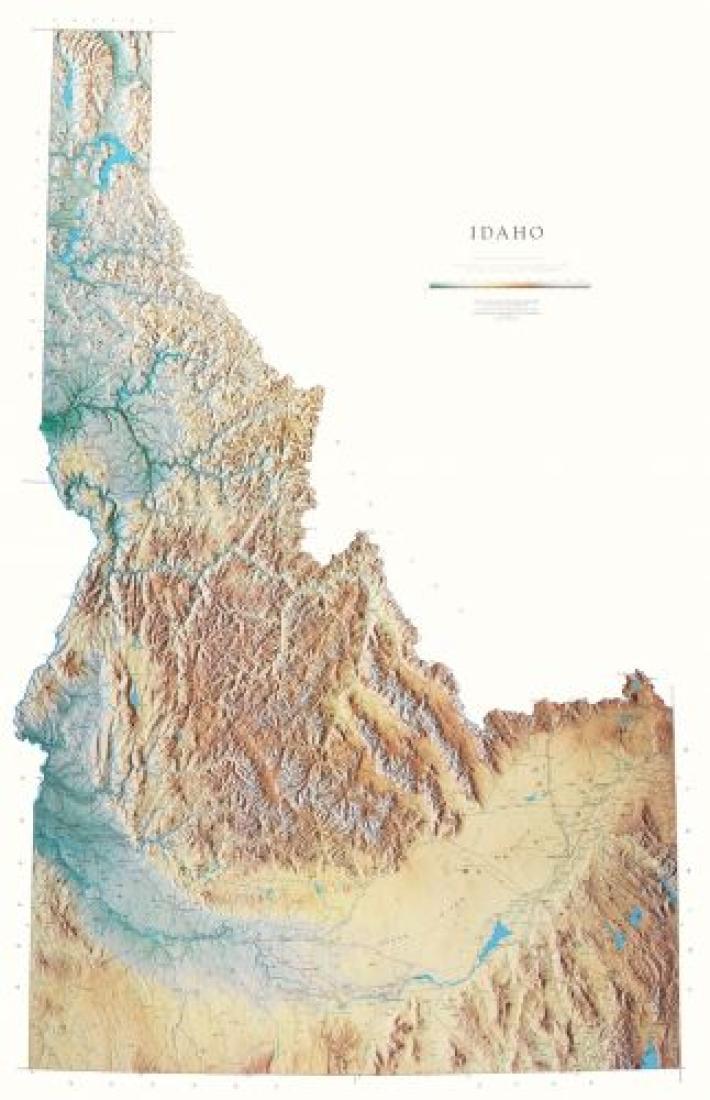 Idaho [Physical, 65x42, Laminated]