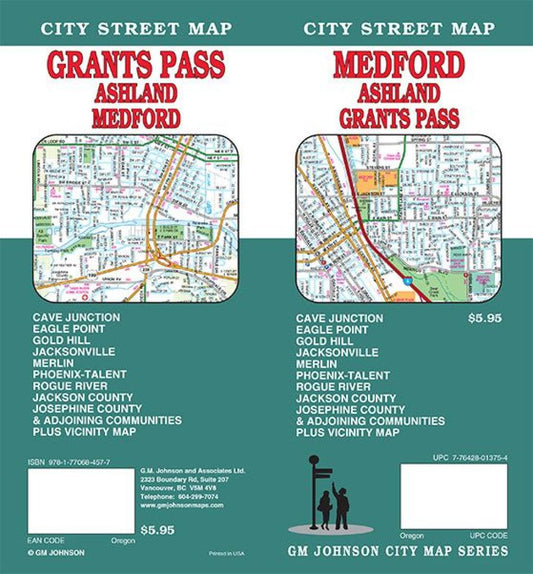 Medford : Ashland : Grants Pass : city street map = Grants Pass : Ashland : Medford : city street map