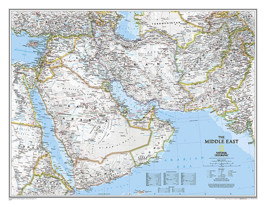 Middle East Classic Wall Map