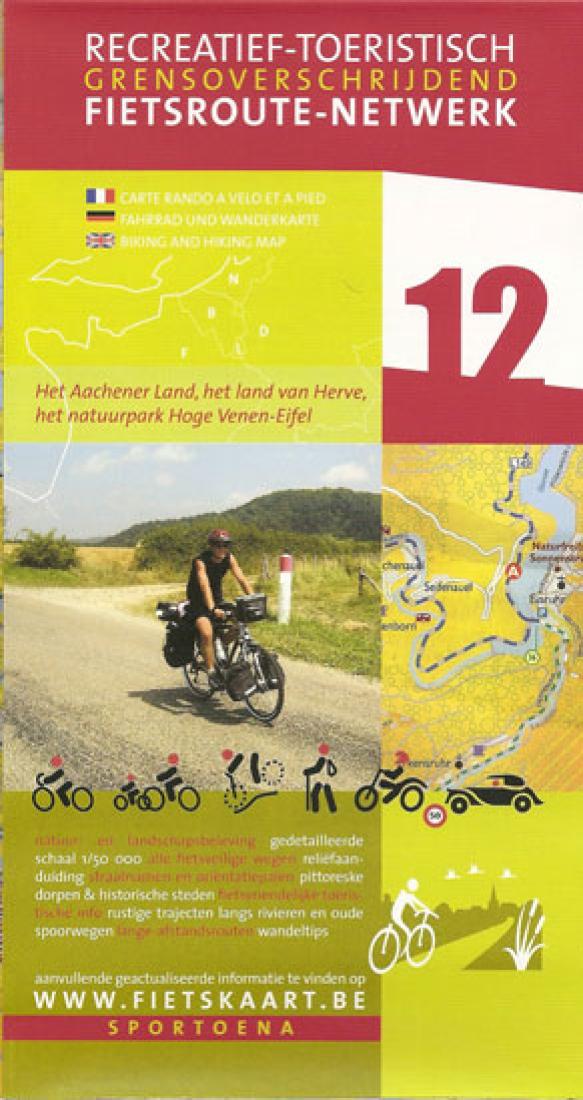 Liege - Maastricht - Aachen Belgium cycling map sheet #12