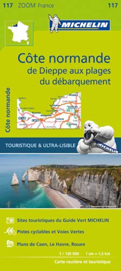 France ZOOM Map 117 : Normandie cotière de Dieppe au plages du debarquement (French Edition)